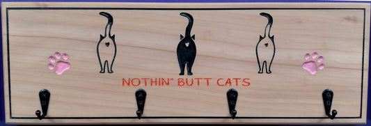 Key Holder - Nothin' Butt Cats