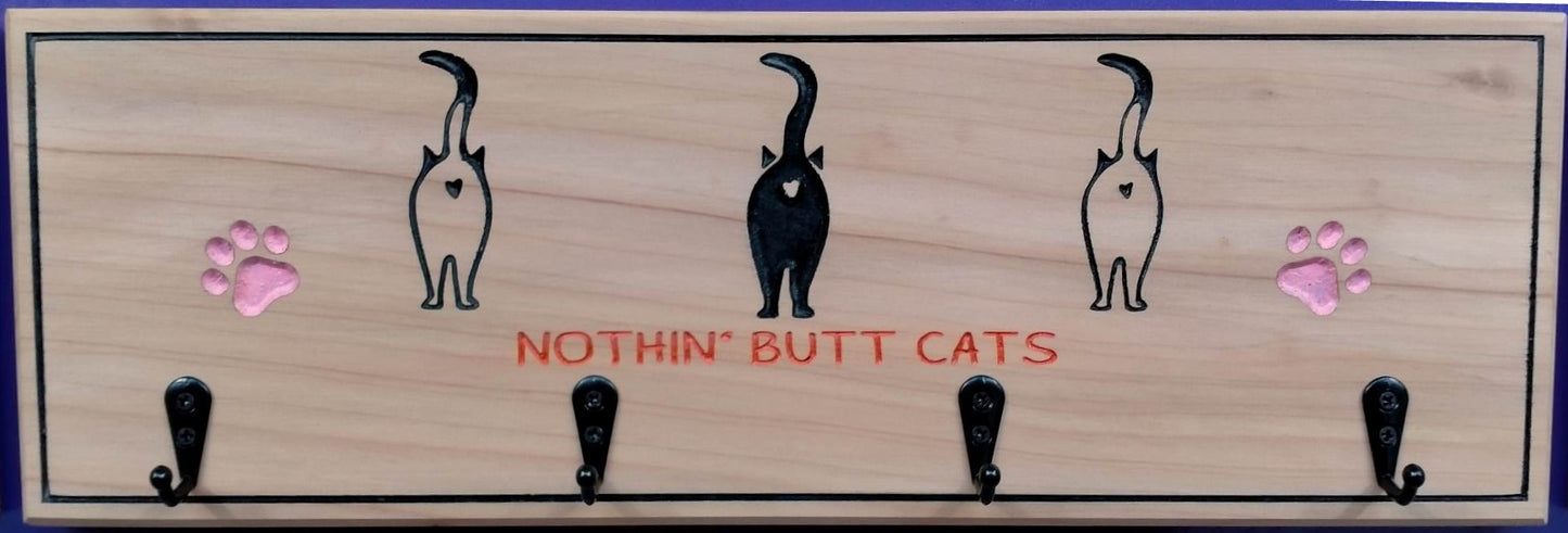 Key Holder - Nothin' Butt Cats