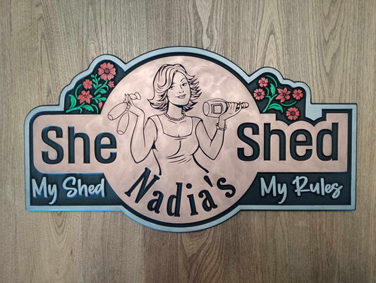 She Shed Sign - Personalised
