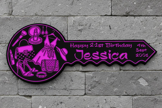 Personalised 21st Birthday Key - Chroma Range