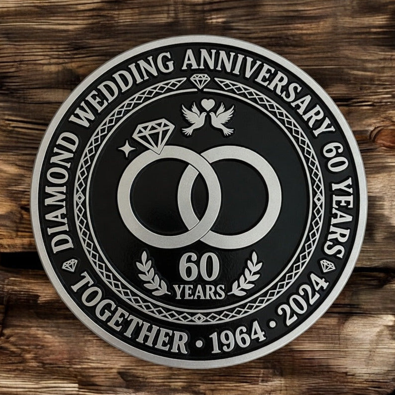 Diamond Anniversary Plaque - Design 2