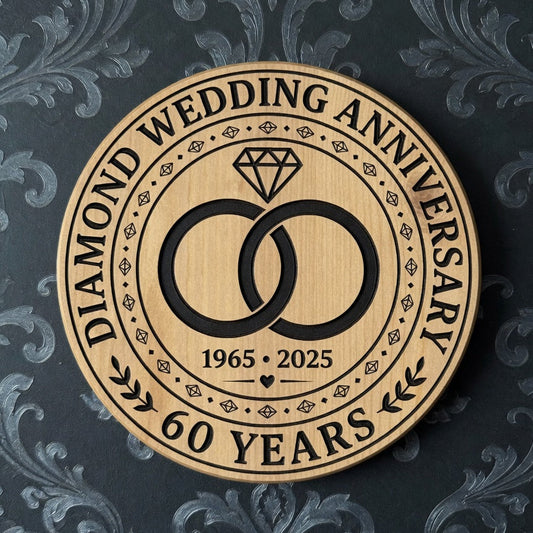 Diamond Anniversary Plaque - Design 3
