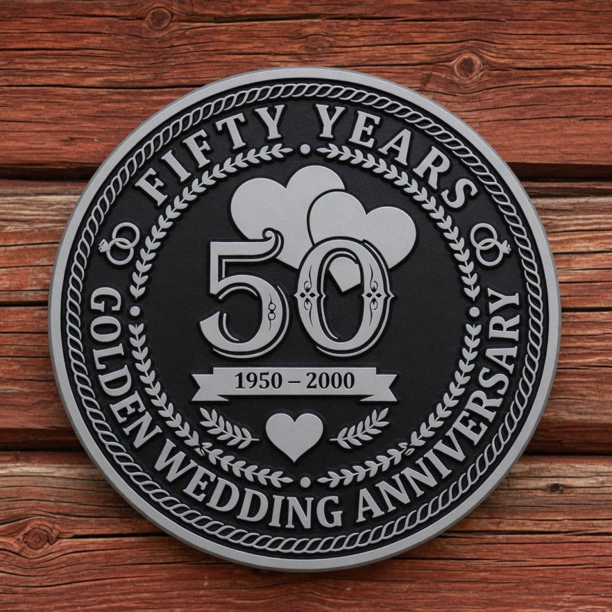 Golden Anniversary Plaque - Design 2