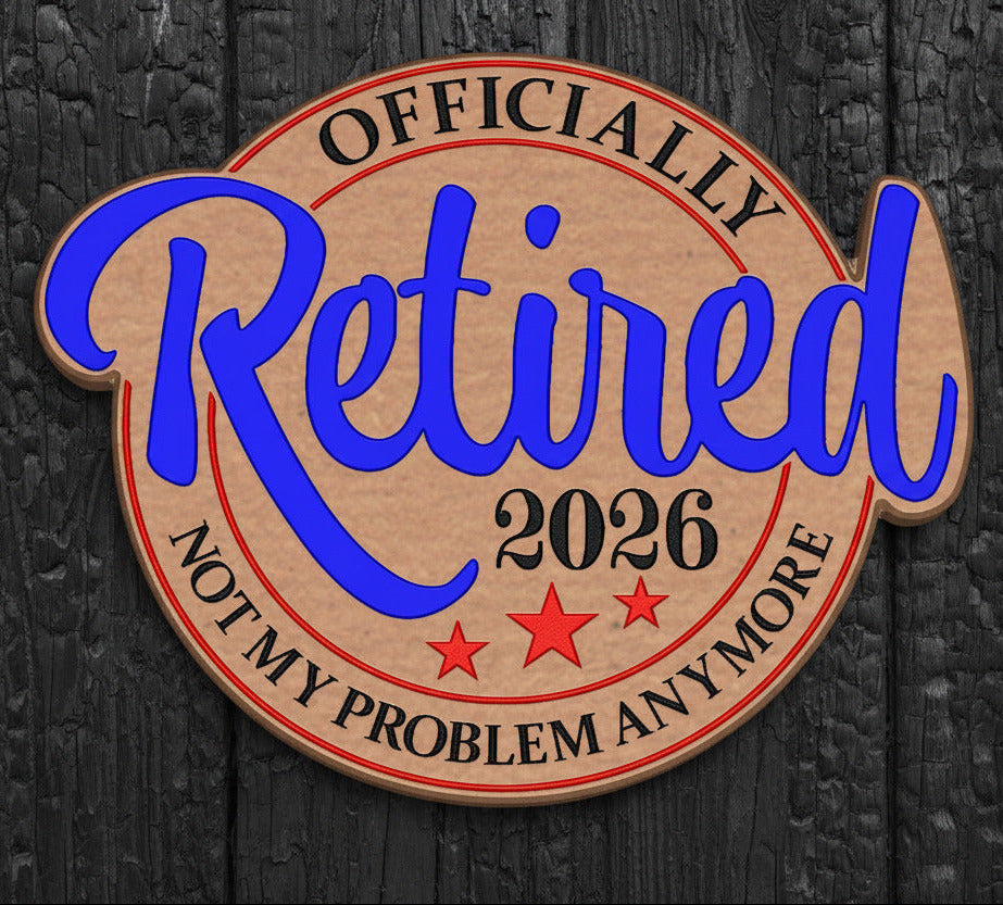 Retirement Plaque - Design 1