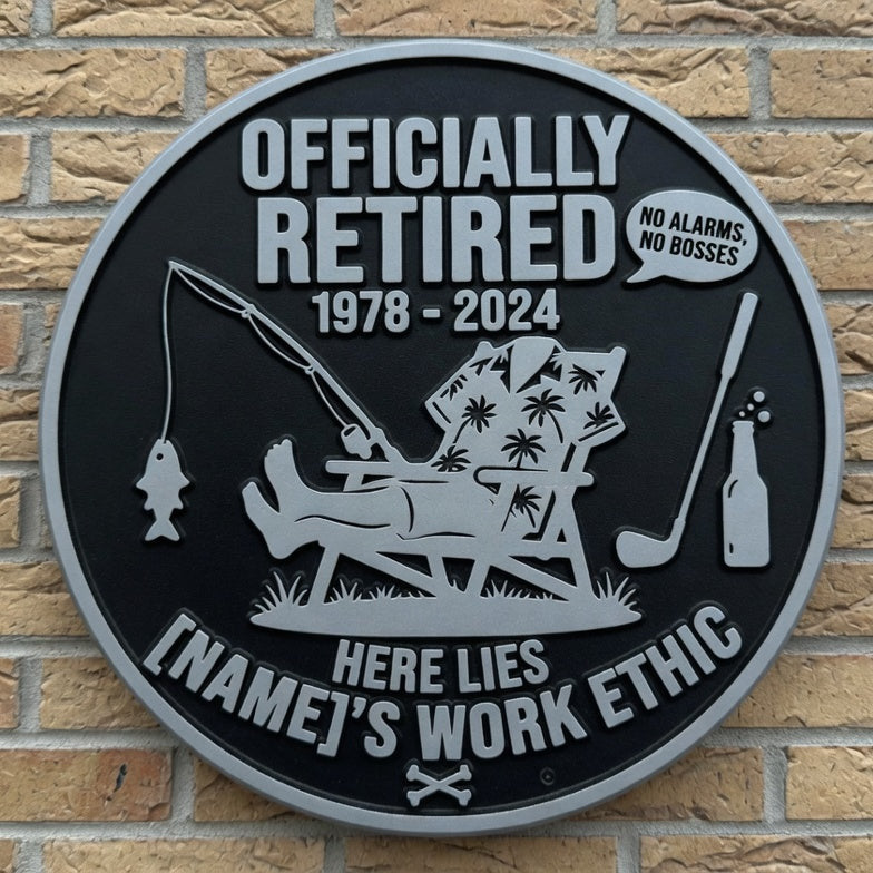 Retirement Plaque - Design 7