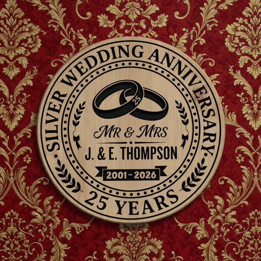 Silver Anniversary Plaque - Design 1