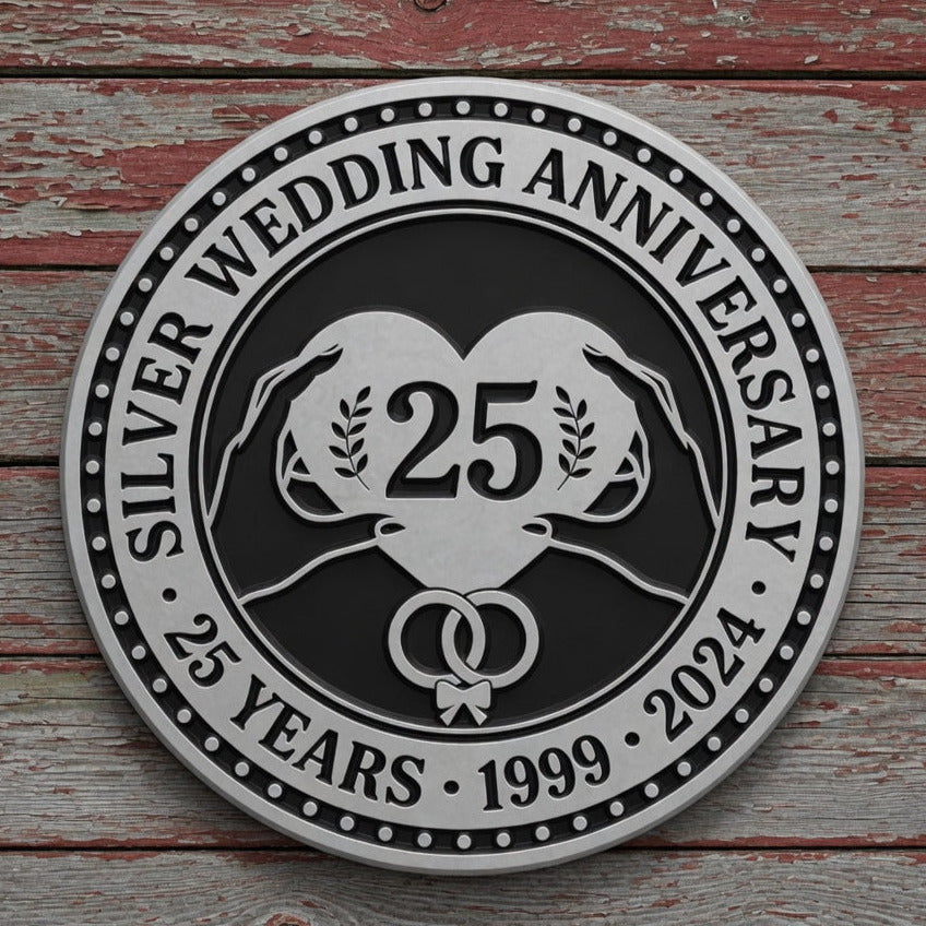 Silver Anniversary Plaque - Design 3