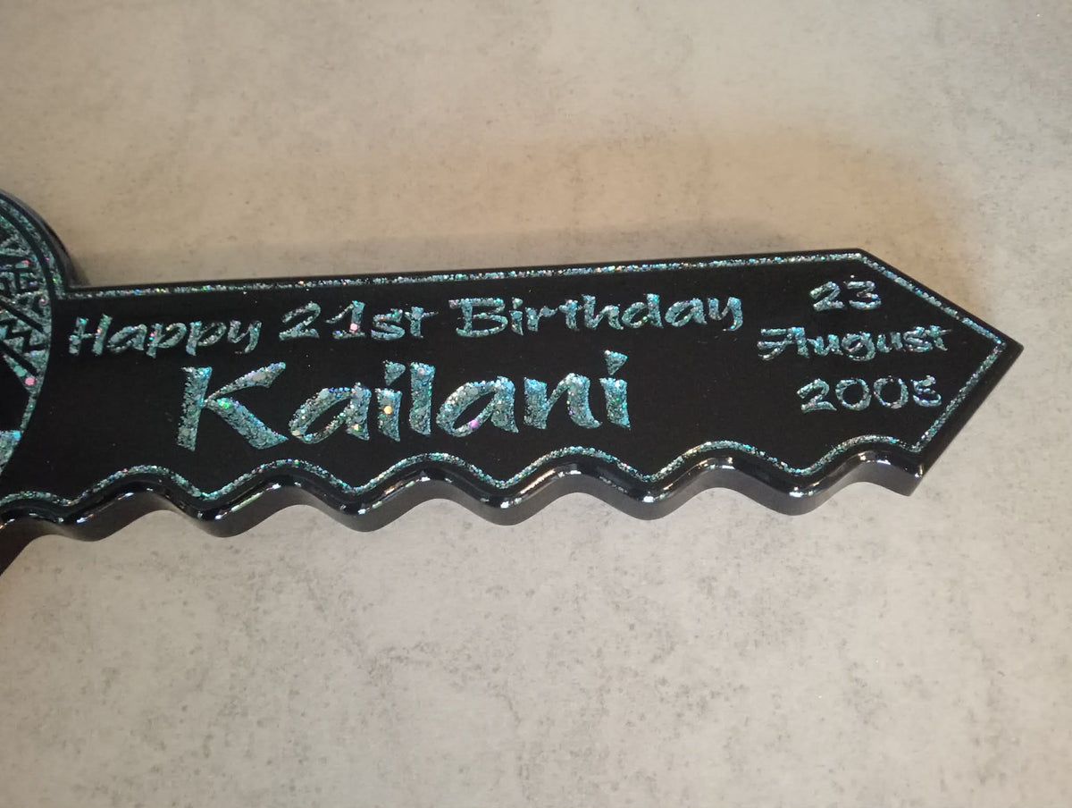 Personalised 21st Birthday Key - Stardust Range