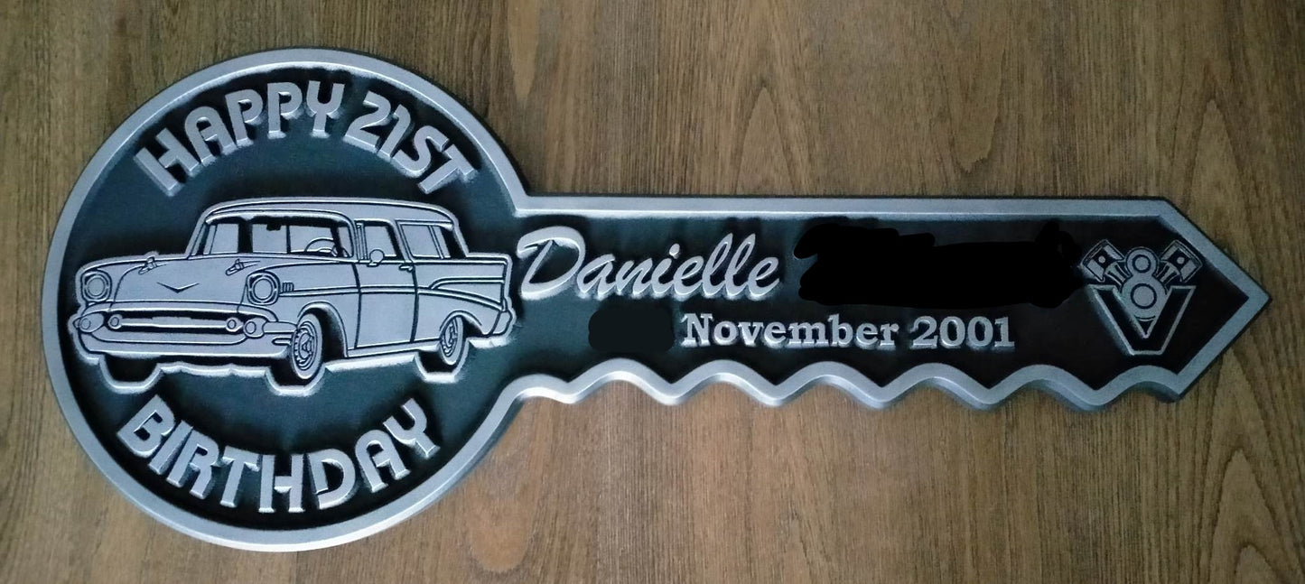 Personalised 21st Birthday Key