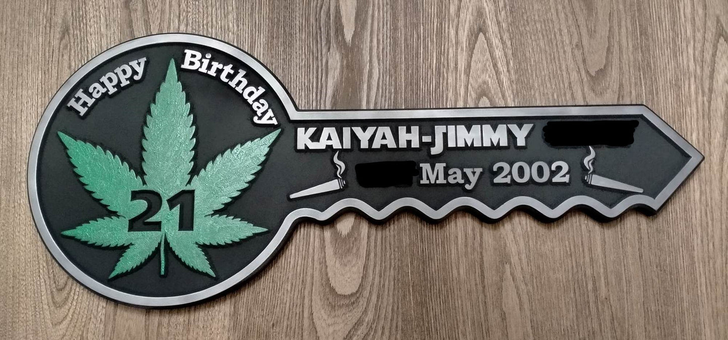 Personalised 21st Birthday Key