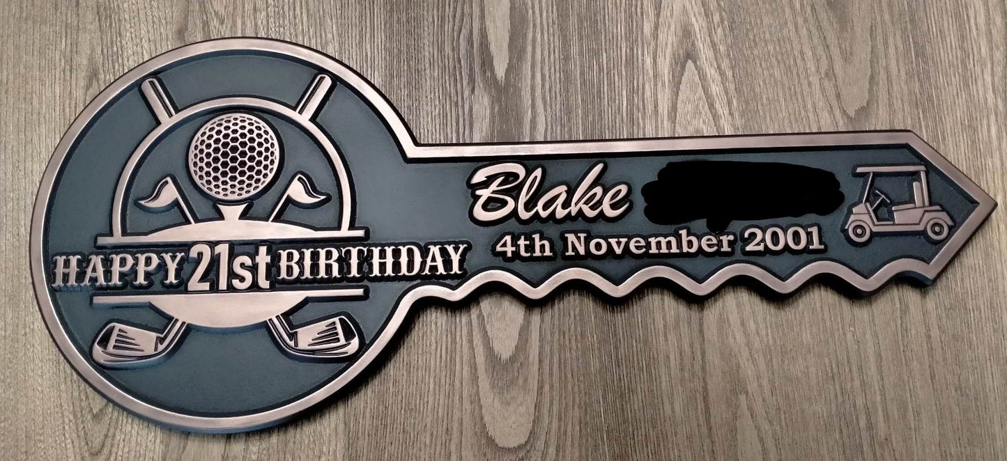 Personalised 21st Birthday Key