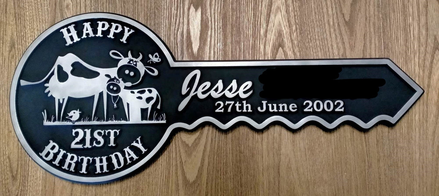 Personalised 21st Birthday Key