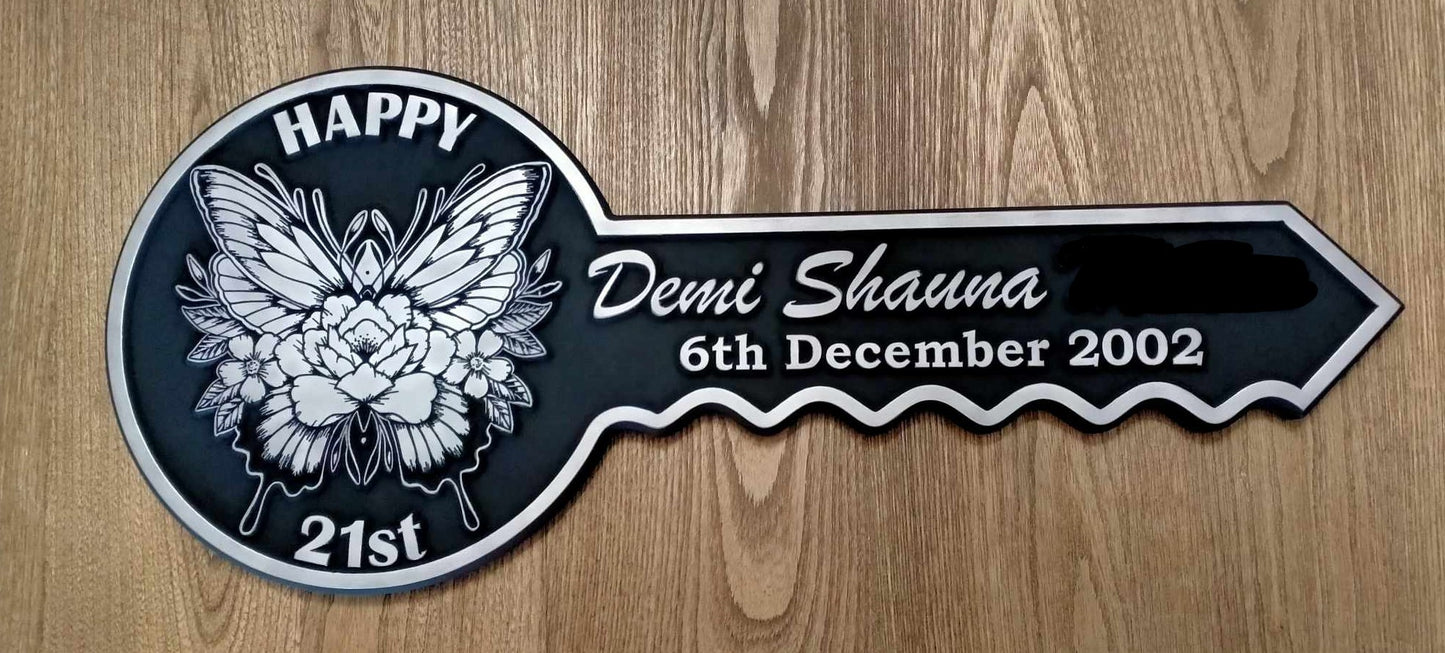 Personalised 21st Birthday Key