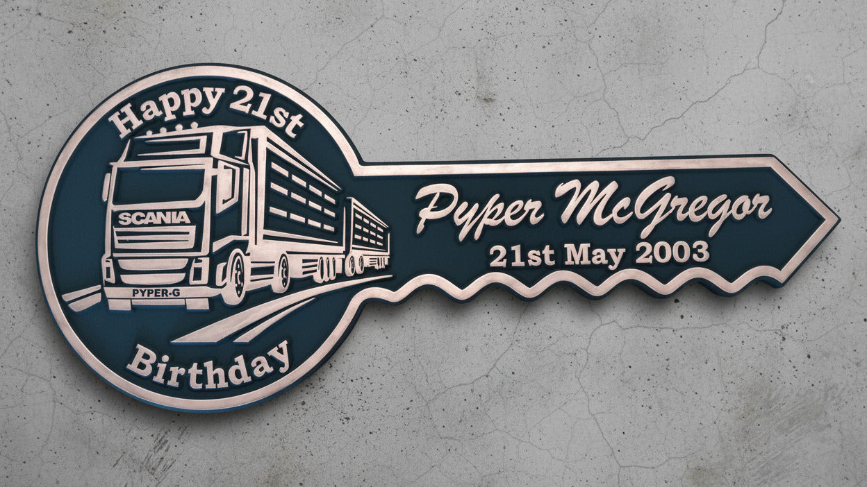 Personalised 21st Birthday Key