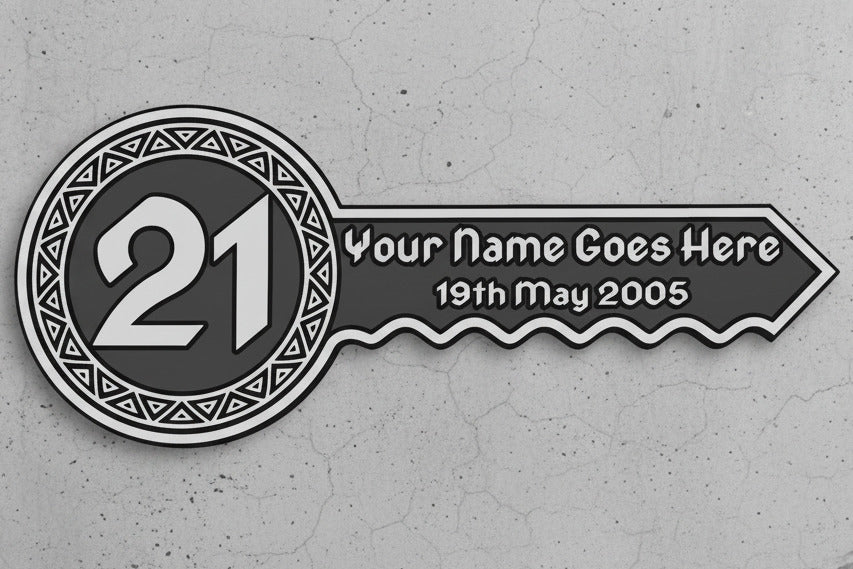 Personalised 21st Birthday Key