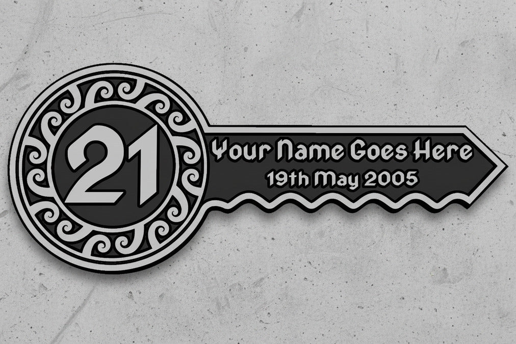 Personalised 21st Birthday Key