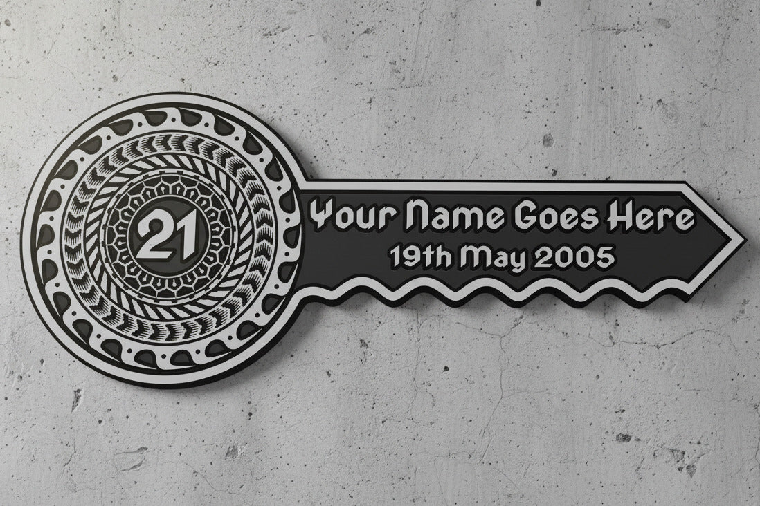 Personalised 21st Birthday Key