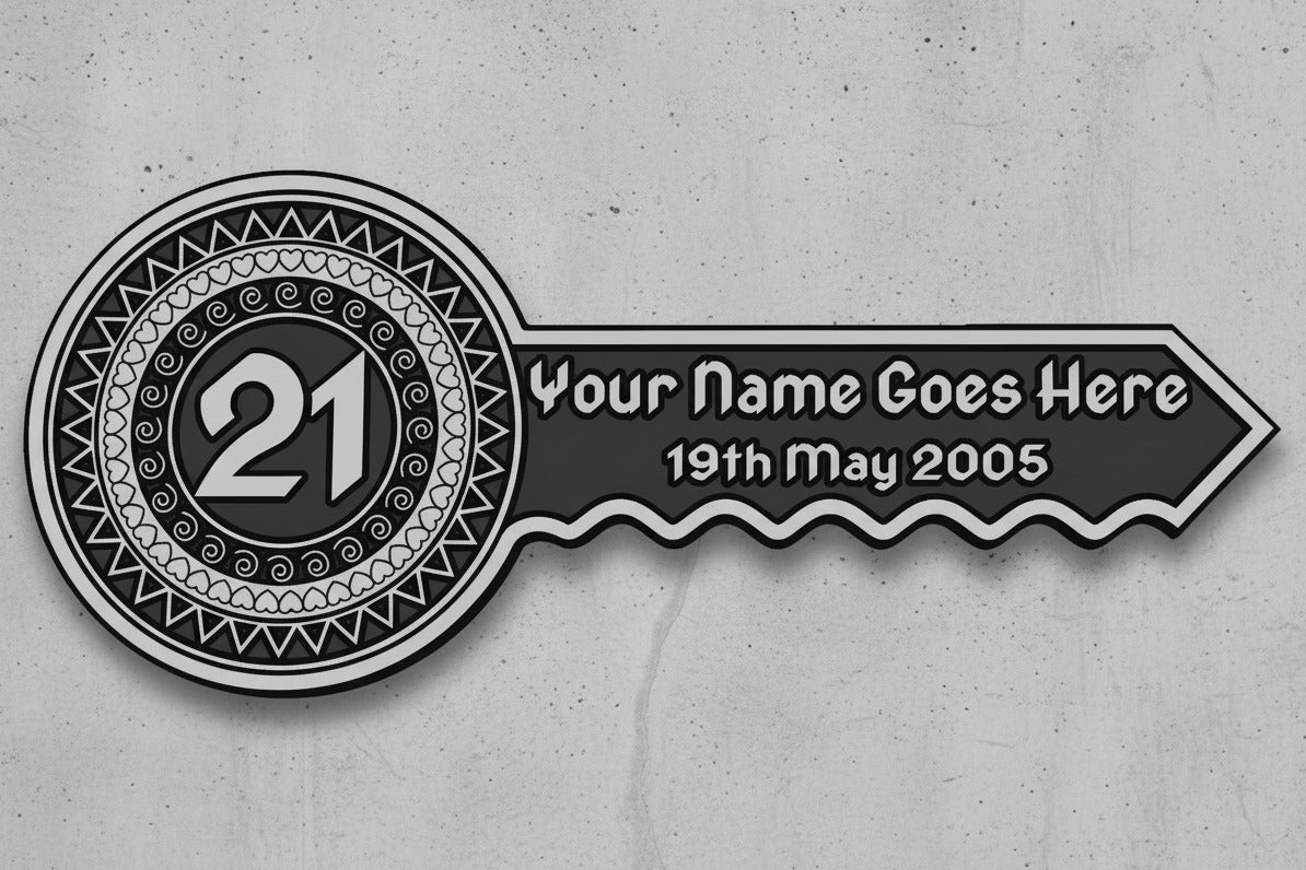 Personalised 21st Birthday Key