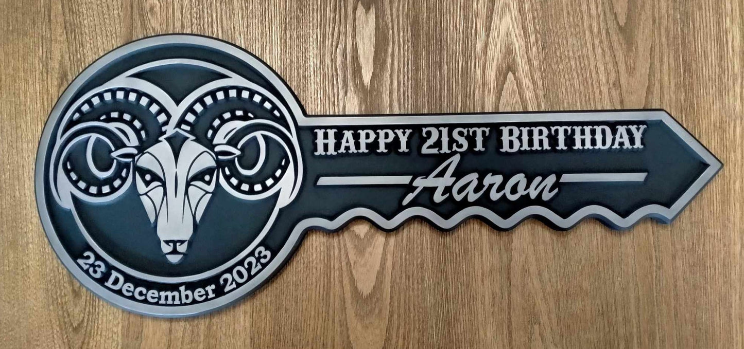 Personalised 21st Birthday Key