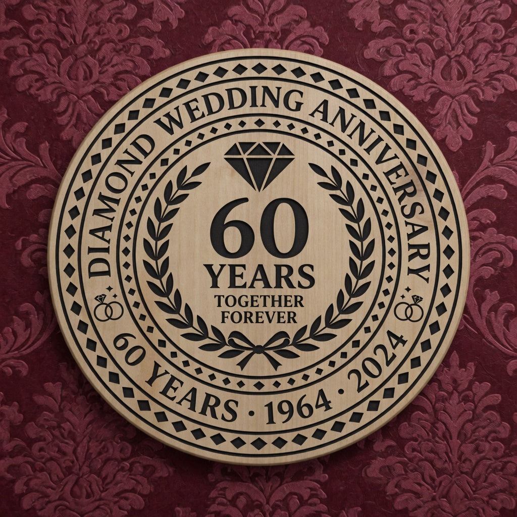 Diamond Anniversary Plaque - Design 1