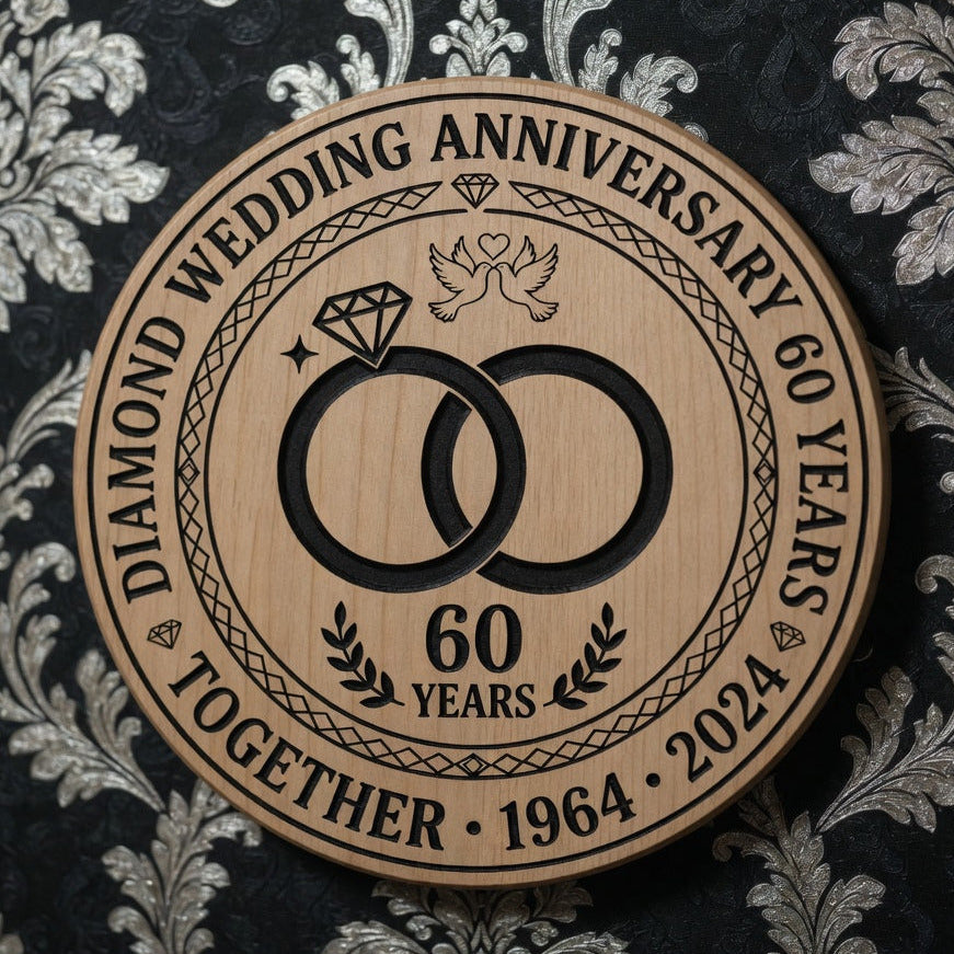 Diamond Anniversary Plaque - Design 2