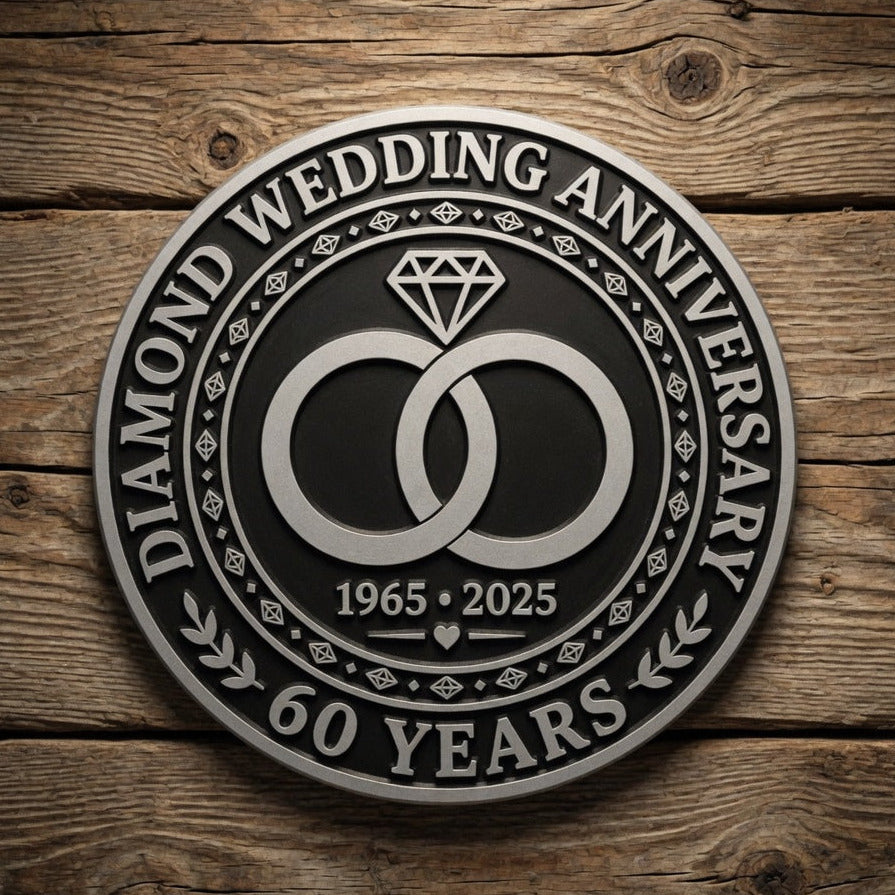 Diamond Anniversary Plaque - Design 3