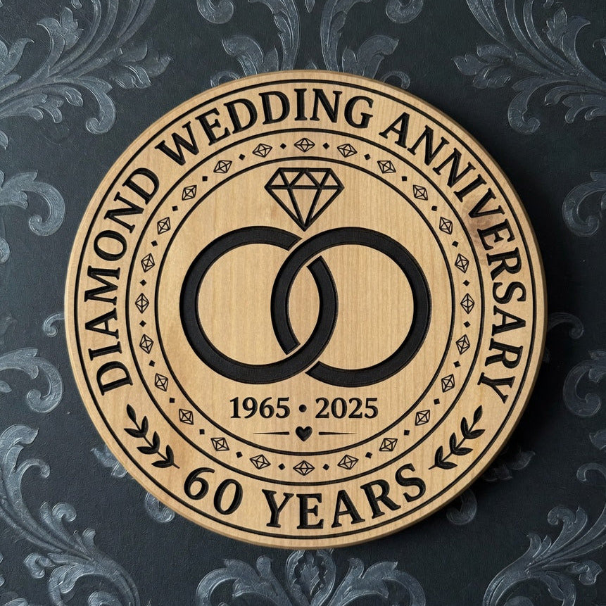 Diamond Anniversary Plaque - Design 3
