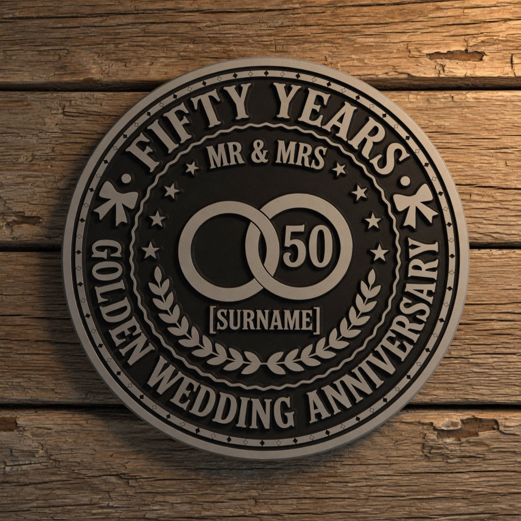 Golden Anniversary Plaque - Design 1