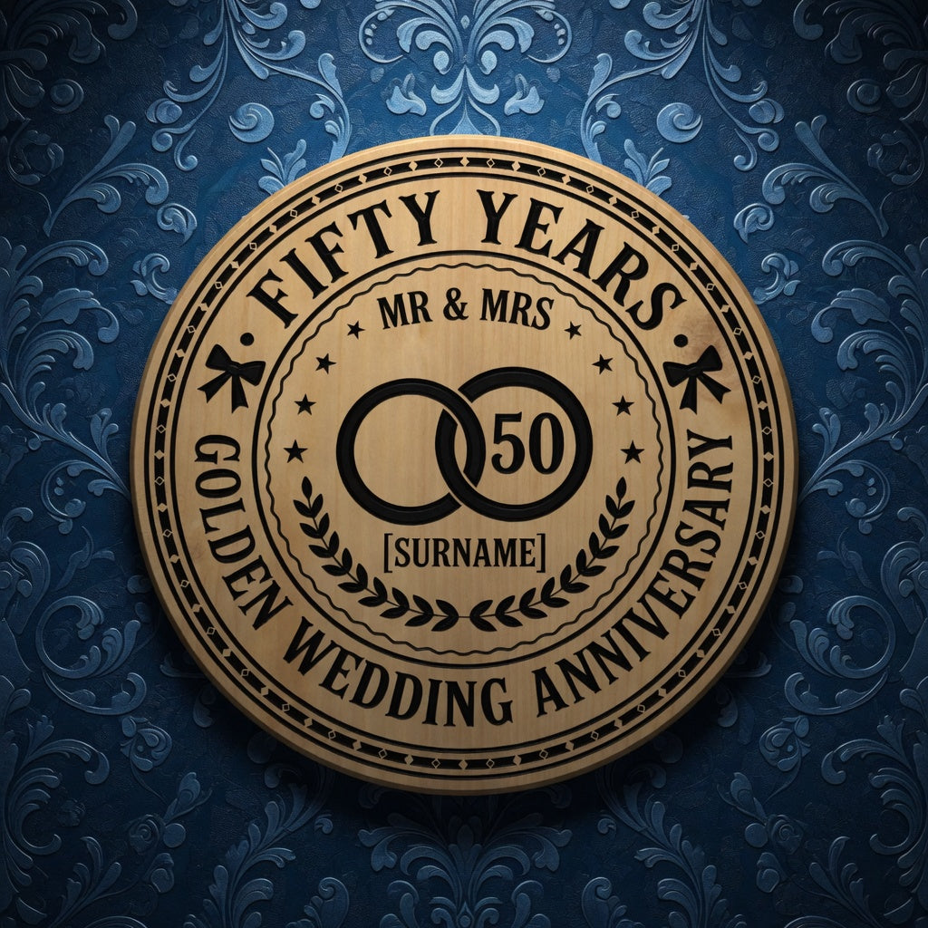 Golden Anniversary Plaque - Design 1