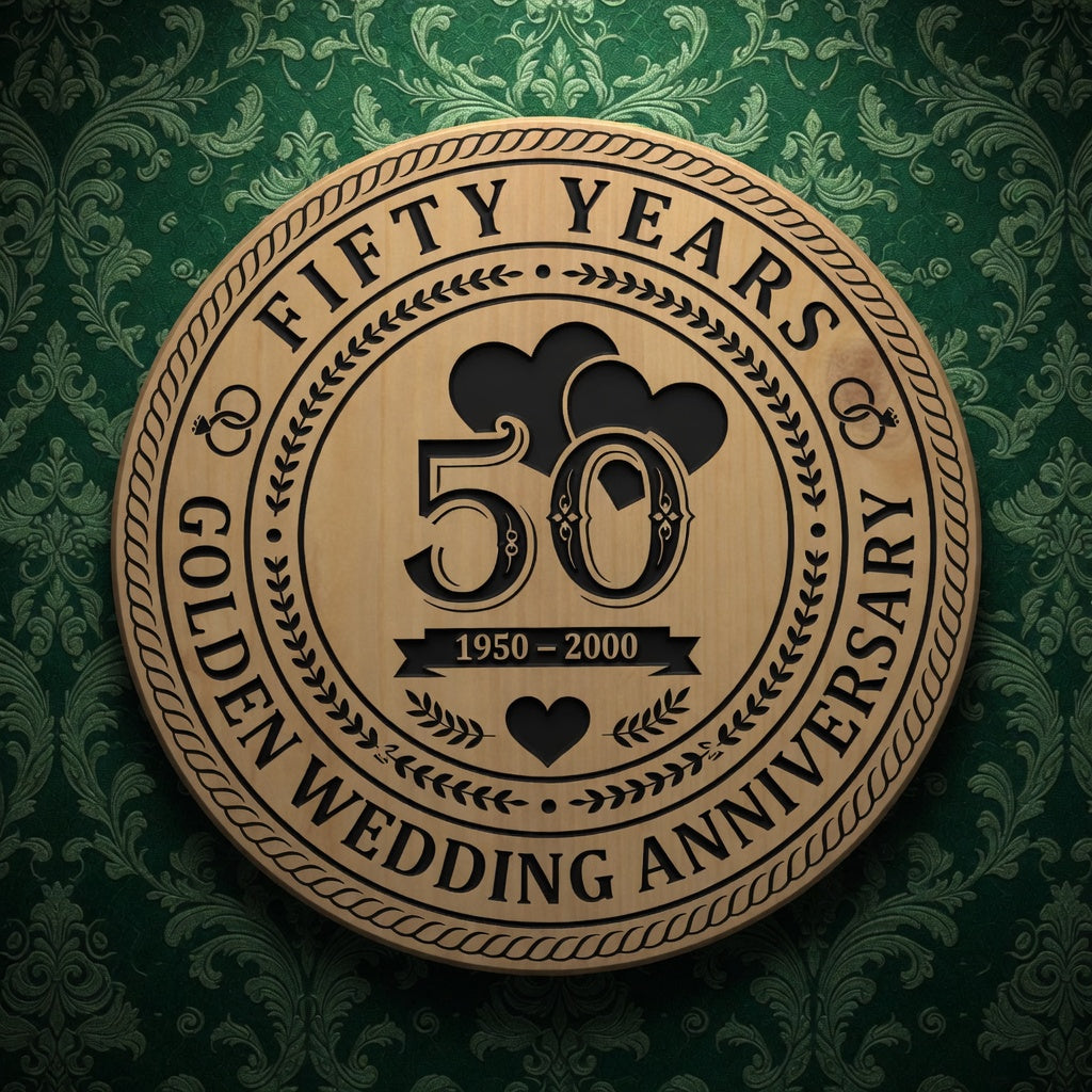 Golden Anniversary Plaque - Design 2