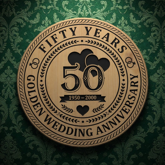 Golden Anniversary Plaque - Design 2