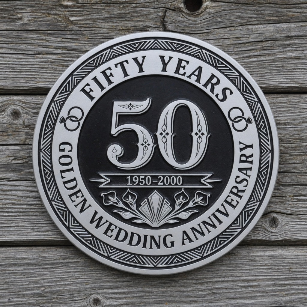 Golden Anniversary Plaque - Design 3