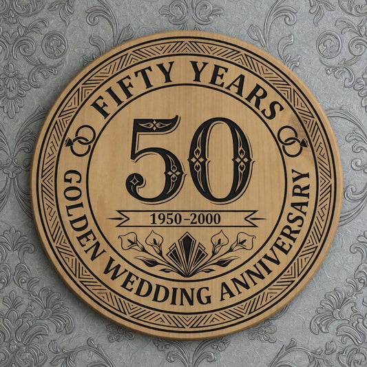 Golden Anniversary Plaque - Design 3