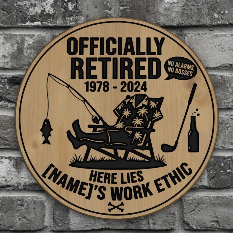 Retirement Plaque - Design 7