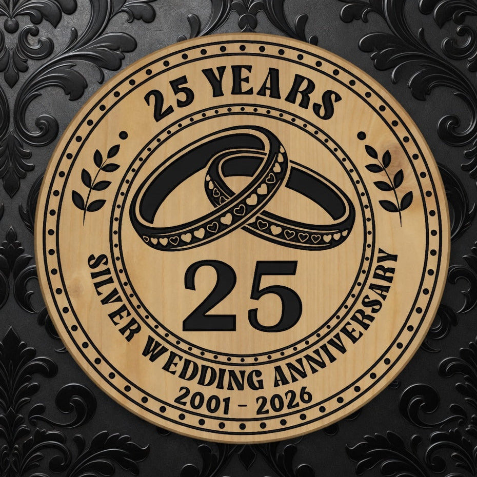 Silver Anniversary Plaque - Design 2