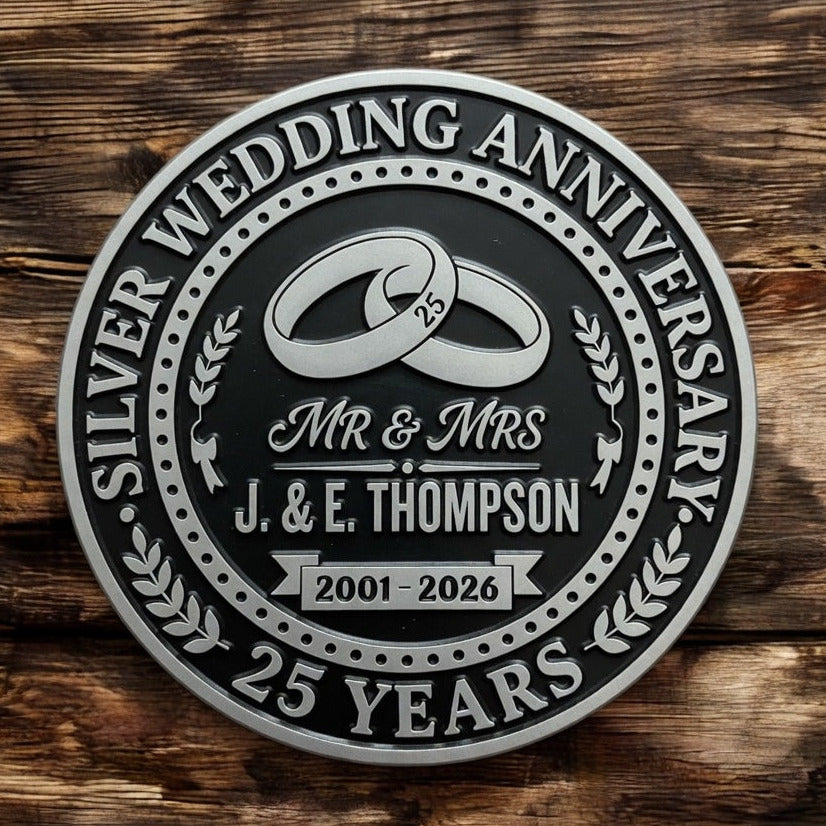 Silver Anniversary Plaque - Design 1