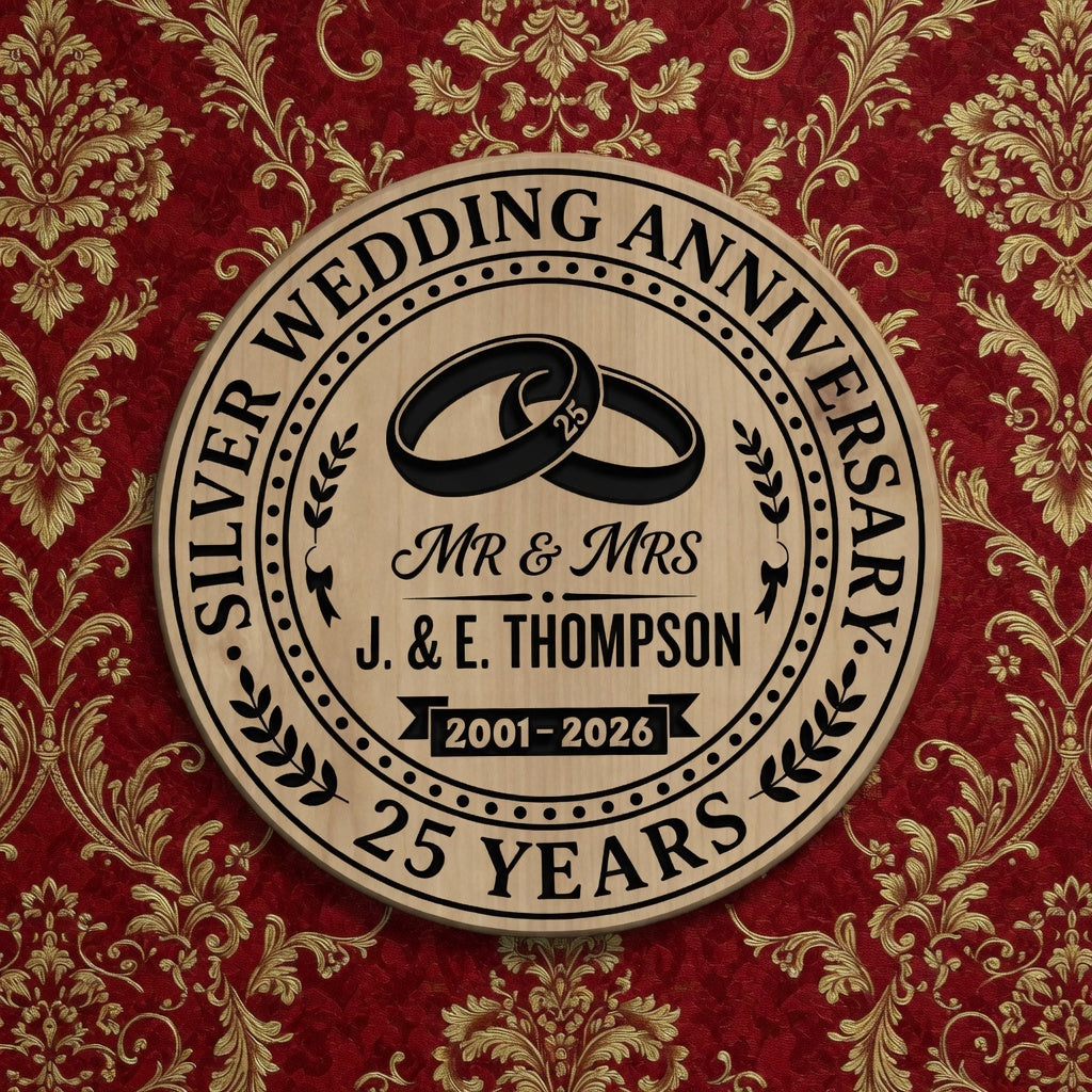 Silver Anniversary Plaque - Design 1