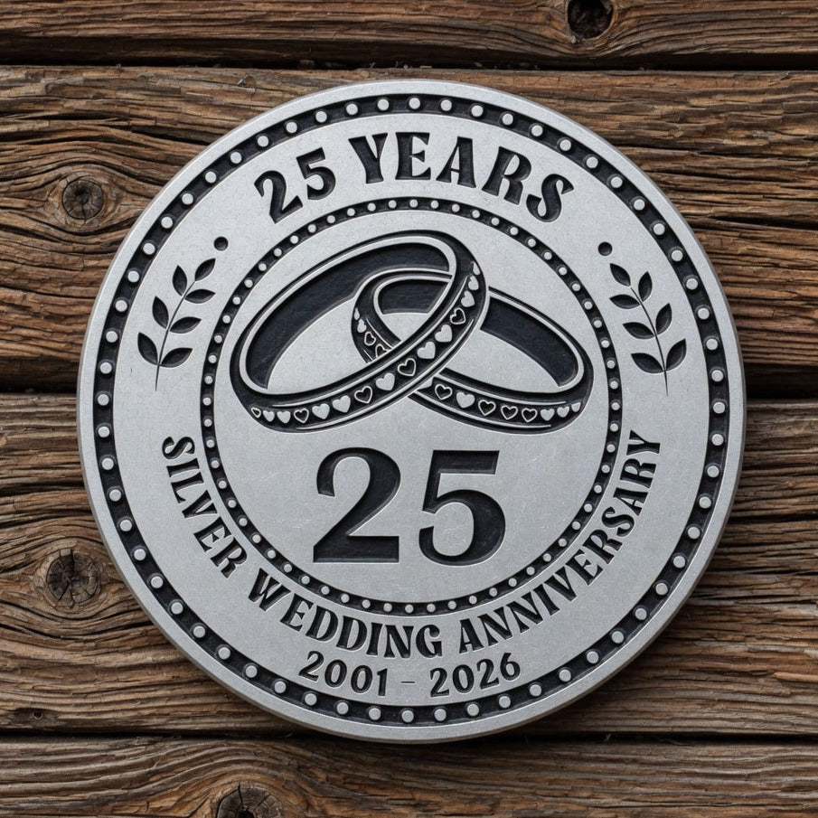 Silver Anniversary Plaque - Design 2