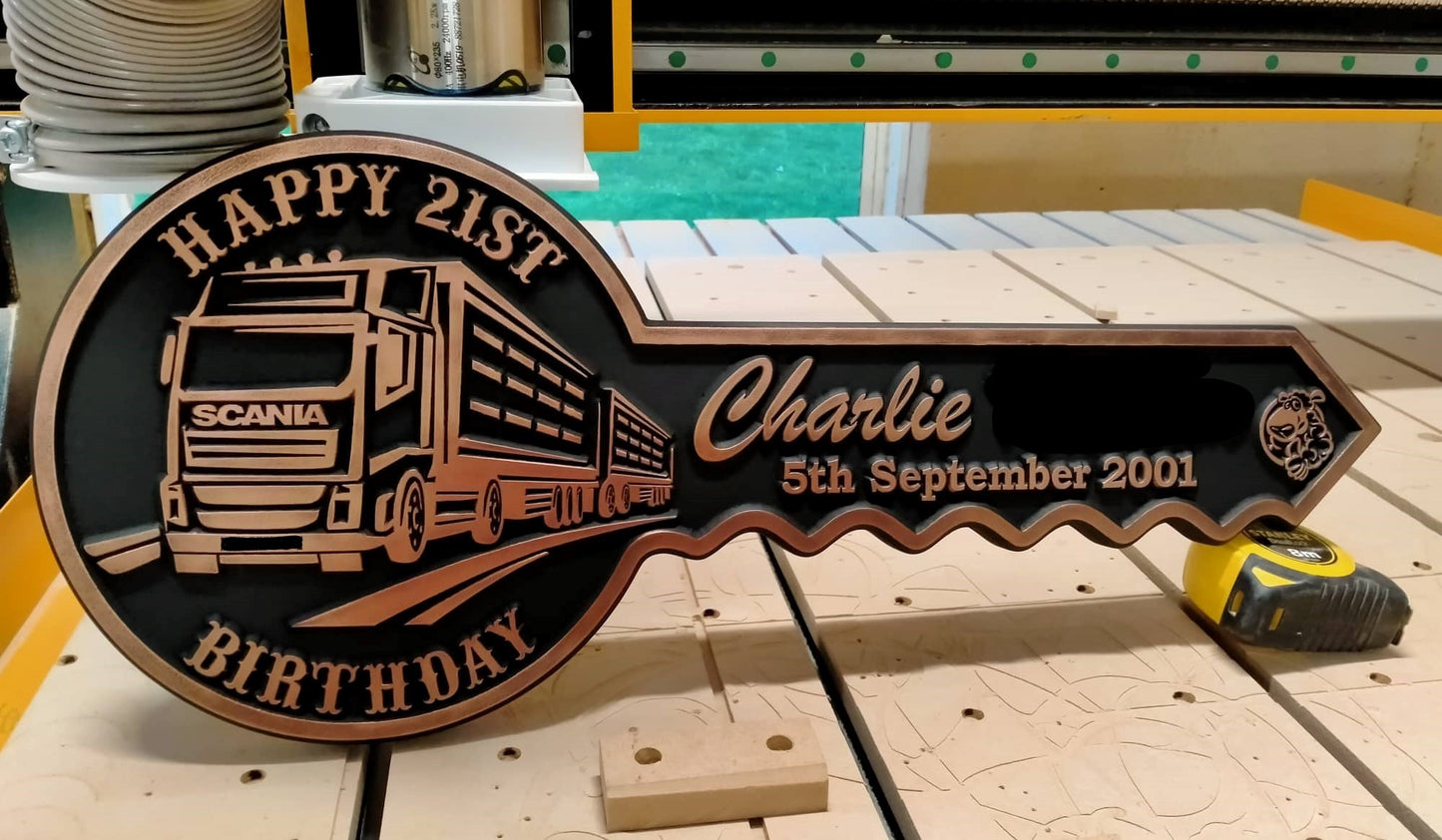 Personalised 21st Birthday Key